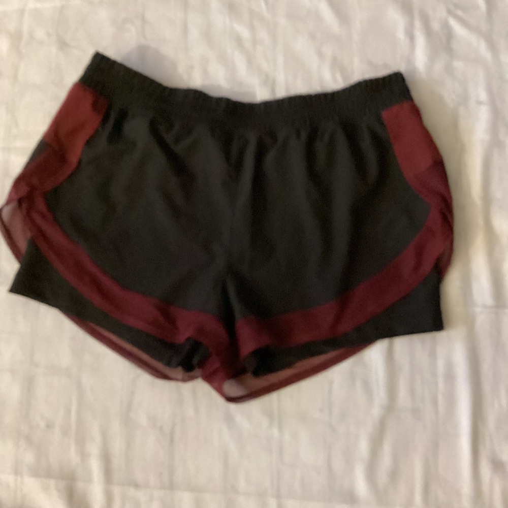 MPG Running Athletic Shorts with Built in Undershorts with Zipper Back Pocket.